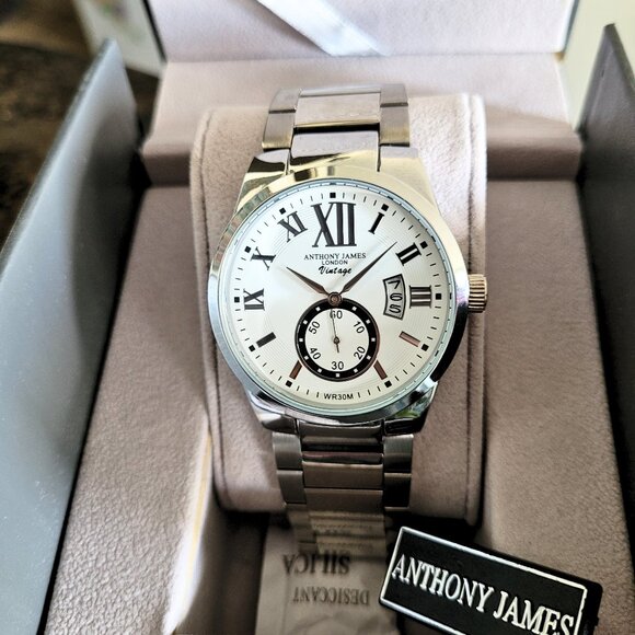 Anthony James London Vintage Men's Designer Dress Watch - Picture 1 of 6